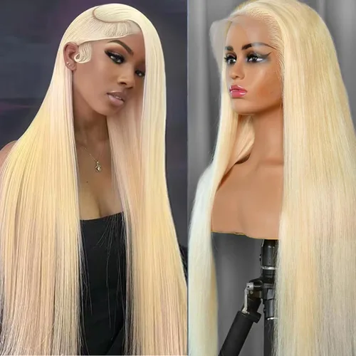 Vista 26 de Pelucas de cabello humano lacio para mujeres negras, encaje frontal de 13 x 4 pulgadas, previamente despuntada, sin pegamento, HD frontal, negro