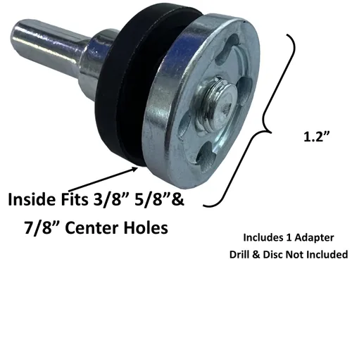 Vista 5 de Keyfit Tools Adaptador de taladro de EE. UU. para discos de amoladora de eje de 3/8 pulgadas, 5/8 pulgadas y 7/8 pulgadas y ruedas de corte