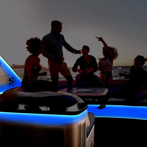 Vista 7 de Tira de luces LED marinas, pontón, lancha, tira de luz LED de 12 V, impermeable, luz interior de cubierta para kayak, barcos Jon, barcos de pesca