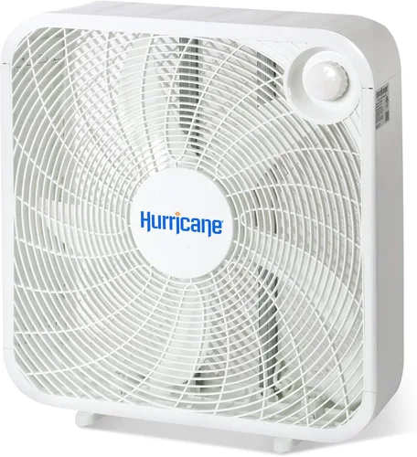 Vista 12 de Ventilador de pie clásico Hurricane con 3 velocidades silenciosas, negro, 20" - Unidad de enfriamiento de aire eléctrico portátil con cable