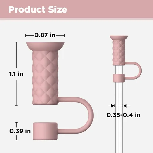 Vista 2 de 6P Cubiertas de Silicona para Popotes Stanley – Tapas Reutilizables para Popotes con Ventosa, Tapa a Prueba de Polvo/Fugas para Vasos de 30/40 oz