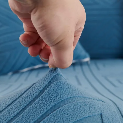 Vista 5 de INFLAG Fundas de sofá en forma de L, fundas de sofá mágicas, funda de sofá diván, funda elástica con banda elástica, protector de muebles para sala