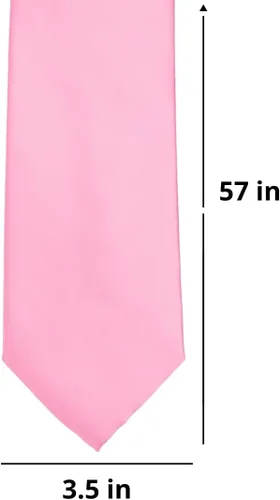 Vista 24 de tiemart Corbata de color sólido para hombre Longitud estándar