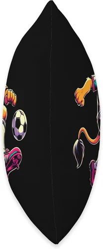 Vista 2 de Lion Soccer Ball Boys Kids Throw Pillow
