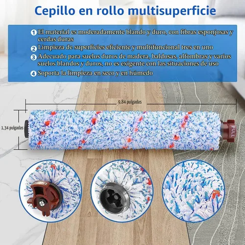 Vista 2 de Filter Brush Replacement for Bissell CrossWave Vacuum cleaner 3888A 2306A Paquete de 4