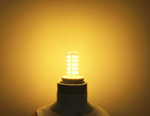 Vista 8 de Bombillas LED E12 C7, equivalente a 5 W equivalentes a bombillas halógenas de 50 W, base de candelabro E12 T4, 2700 K blanco cálido sin parpadeo