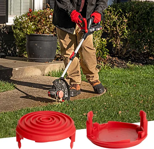 Vista 5 de Cubierta de tapa de carrete compatible con Hyber Tough Weed Eater HT18-401-002-01 HT19-401-003-03, cubierta de repuesto para Weed Whacker