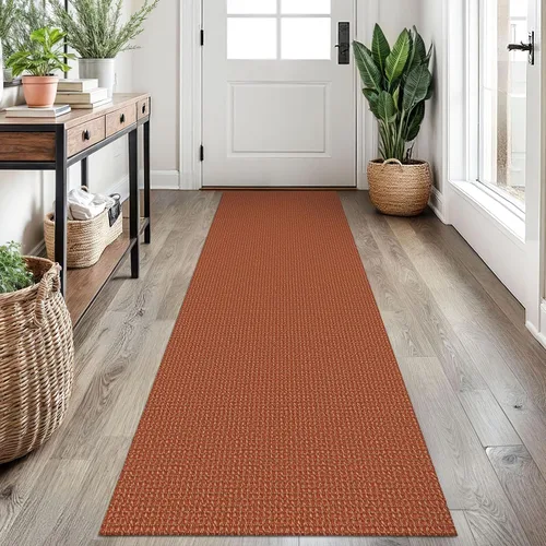 Vista 194 de EARTHALL Alfombra tejida de 2 x 3 pies, lavable para entrada, alfombra trenzada antideslizante, alfombra para puerta interior y exterior, alfombra