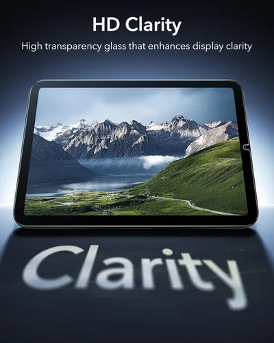 Vista 9 de ESR Paquete de 2 protectores de pantalla Armorite para iPad mini 7ª generación (A17 Pro, 2024) y 6ª generación (2021), protección de grado militar