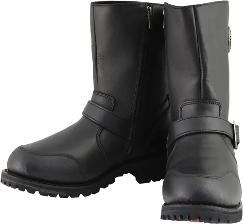 Vista 3 de Milwaukee Leather Botas clásicas para hombre con detalle de hebilla