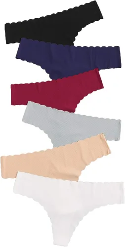 Vista 2 de Floerns Tanga invisible sin costuras para mujer, cómoda ropa interior de bikini