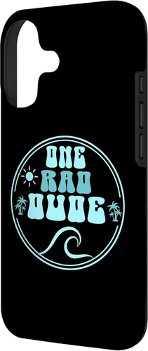 Vista 2 de One Rad Dude 1st Birthday Surf Beach Groovy Case for iPhone 17