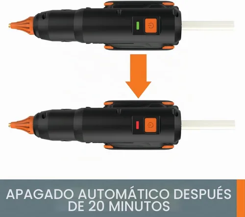 Vista 8 de Worx 20V Power Share Pistola de pegamento caliente de tamaño completo WX045L.9- (sólo herramienta)