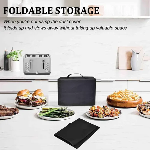 Vista 4 de Cubierta para tostadora resistente al agua, resistente al calor, a prueba de polvo, funda protectora para tostadora GE de acero inoxidable de 4