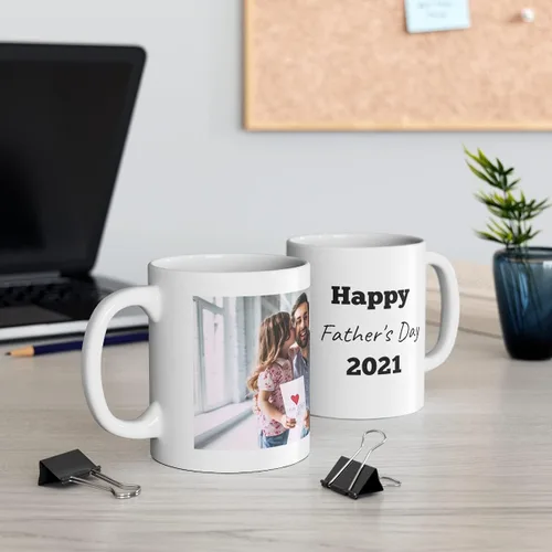 Vista 3 de Taza personalizada – Taza de café personalizada con foto, logotipo o texto Taza de café divertida Regalos personalizados para hombres y mujeres