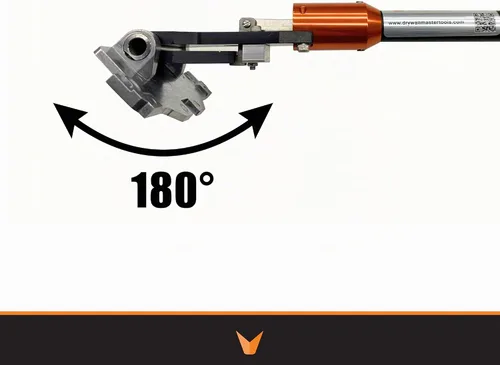 Vista 3 de 34" 180° Sure-Stop Flat Box Handle (recto) I Drywall Master I Secure Lock Giratorio para control de caja plana I Chicago Family Owned