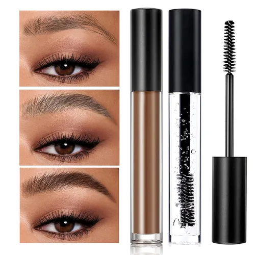 Vista 13 de DAGEDA Gel de ajuste de cejas negro, gel para arreglar las cejas, impermeable y a prueba de sudor, reparación de cejas líquido, estilo de salón