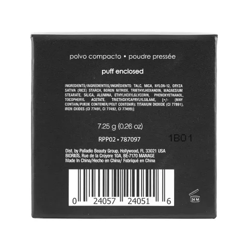 Vista 8 de Palladio, Polvo de arroz prensado, natural, 0.26 onzas