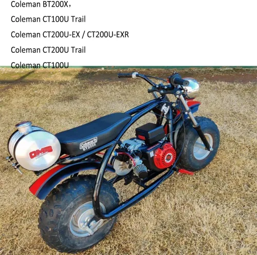 Vista 3 de Chikia Kit de Estriberas Rojas para Mini Bicicleta Compatible con Coleman CT200U CT200U-EX BT200X Trail 200 Axis M200 CT100u Trail CC100X 100CC