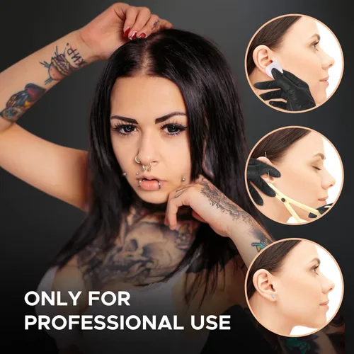 Vista 4 de BodyJ4You Kit de 200 piercings para el cuerpo nariz tabique oreja cartílago labio ombligo tragus cejas acero quirúrgico 14G 16G BCR CBR aro de barra