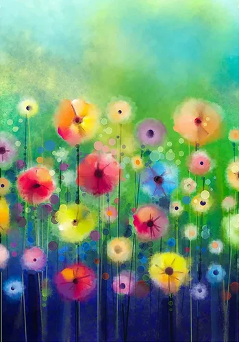 Vista 7 de Kits de Pintura de Diamantes 5D para Adultos Flores, Arte de Diamante DIY Colorido Daisy Taladro Redondo Completo, Pintura de Gerbera Daisy