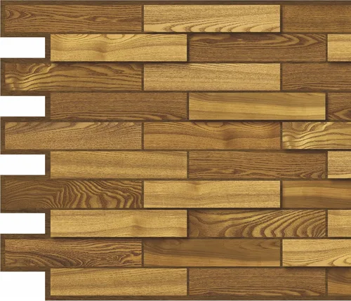 Vista 12 de Dundee Deco PG7042 - Sellos de madera sintética color blanco, beige y marrón, 3.2 x 1.6 pies, panel de pared 3D de PVC, decoración de paneles