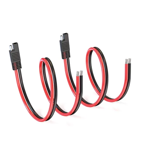 Vista 8 de ELFCULB Cable Conector SAE, 10AWG 1FT 2 Pines Conector Rápido SAE Enchufe de Desconexión para Panel Solar Carro Motocicleta (Paquete de 2)