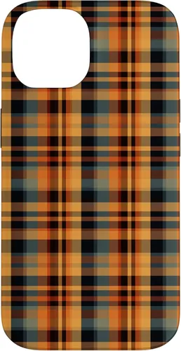 Vista 4 de Plaid Orange Brown Fall Harvest Muted Colors Print Pattern Case for iPhone 17