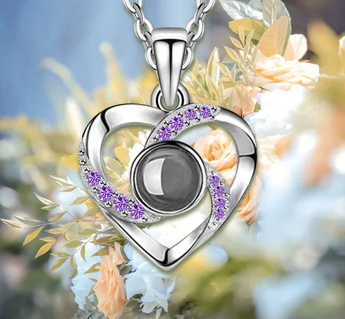 Vista 3 de I Love You 100 Languages Necklaces for Women Mother's Day Gifts for WomenGirlDaughterWife