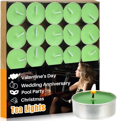 Vista 19 de Tealight Candles - Velas de té sin perfume, mini velas votivas con mecha de algodón para decorar el hogar, piscina, shabat, boda, emergencias, Blanco