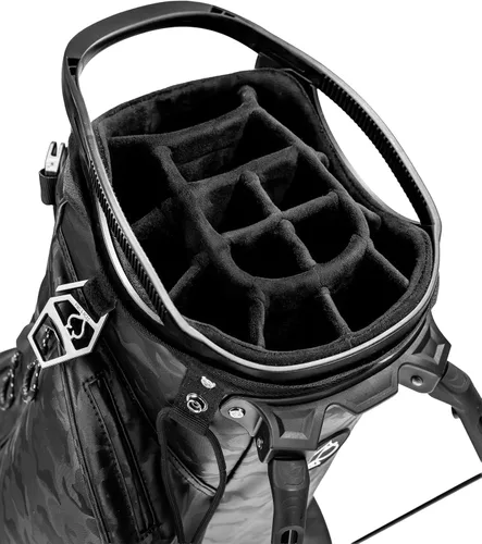 Vista 2 de Pins & Aces Player Preferred Bolsa de Golf - Diseño Premium, Bolsa de Golf Ligera con Soporte - Sistema Divisor de Palos de 5 Vías Forrado de Camo