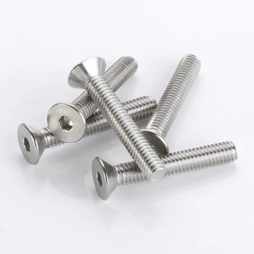 Vista 7 de Tornillos de cabeza plana M8 x 1.575 in, pernos avellanados, acero inoxidable 304, acabado brillante, DIN 7991, unidad de enchufe Allen, 10