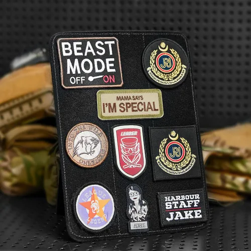 Vista 2 de Parche táctico OneTigris, parches de moral con bordado divertido, insignia con cierre Molle, parche bordado, emblema de gancho y bucle para cascos