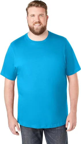 Vista 26 de KingSize Big & Tall - Camiseta ligera, sin encogimiento, con cuello redondo para hombre Gris Caliente Carbón