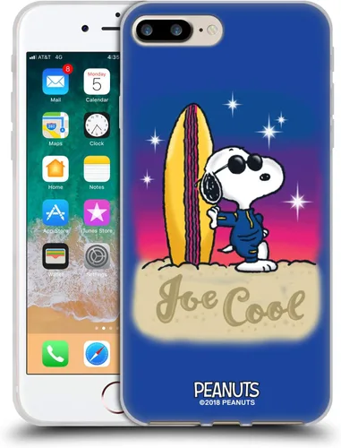 Vista 147 de Head Case Designs Funda de gel con licencia oficial de Peanuts Beach Surf Snoopy Boardwalk Airbrush [protección de grado militar] compatible
