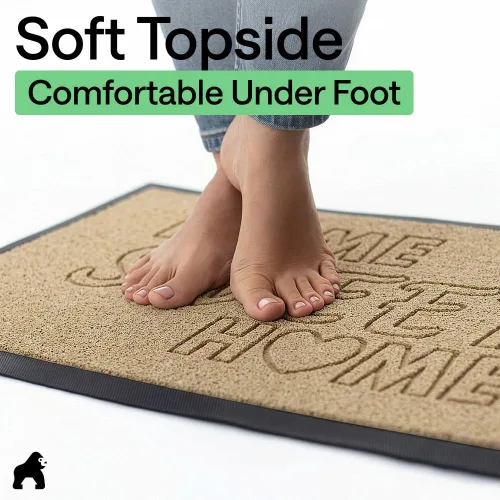 Vista 8 de Gorilla Grip - Tapete WeatherMax todo terreno 100% impermeable, caucho natural, resistente a manchas y decoloración, interior y exterior, fácil