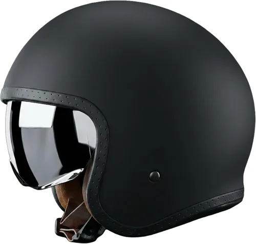 Vista 14 de Casco Vega V8 Retro Open Face Casco DOT y ECE de seguridad con espejo cromado (bloquea las ondas dañinas de rayos UV, UVA y UVC) / forros de gamuza