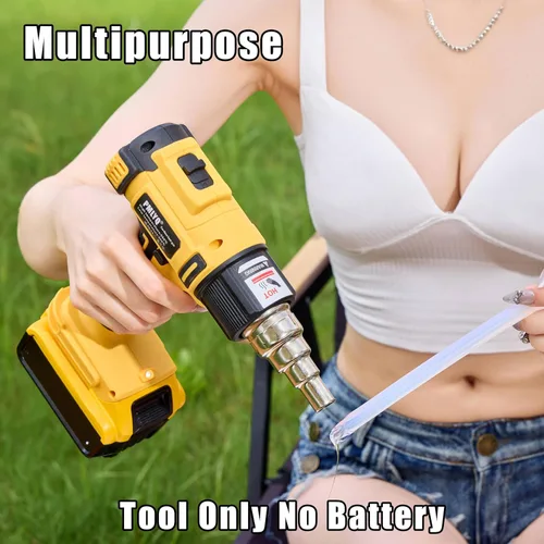Vista 6 de Pistola de Calor Inalámbrica para Batería Dewalt 20v, Pistola de Aire Caliente de Soldadura de Calentamiento Rápido 350W, Configuración de 2