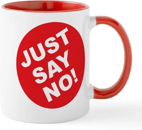 Vista 8 de CafePress Just Say No! Taza de café de cerámica de 11 oz (11.0 fl oz)