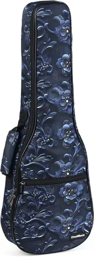Vista 17 de CLOUDMUSIC Estuche para ukelele Bolsa de concierto Mochila acolchada para soprano 21 pulgadas (Soprano, Negro) Padded, Backpack
