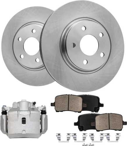 Vista 49 de Detroit Axle - Rotores de freno para Jeep Compass 2015-2022 Renegade 2016-2022 Fiat 500X 2016-2022, 2018, 2019, 2020, 2021. Reemplazo de rotores
