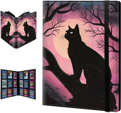 Vista 43 de Carpeta para tarjetas de intercambio, 9 bolsillos para tarjetas intercambiables, 360 bolsillos de doble cara, funda para tarjetas de tamaño Mujeres