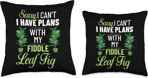 Vista 3 de Fiddle Leaf Fig Ficus Lyrata Care Tree Plant Soil - Almohada para interiores, 16 x 16 pulgadas, multicolor