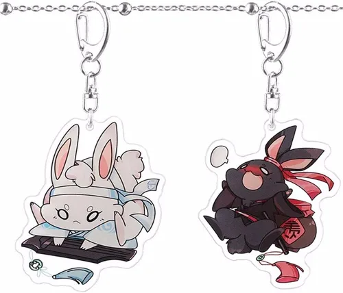 Vista 3 de SPDD Llavero Mo Dao Zu Shi Grandmaster of Demoníaco Cultivo Llavero Chen Qing Ling Acrílico Bolsa Colgante Wei Wuxian Llavero Llavero Soporte