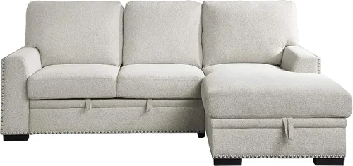 Vista 3 de Lexicon Sofá cama seccional moderno de mediados de siglo con diván de almacenamiento, sofá seccional extraíble, sofá seccional para sala de estar