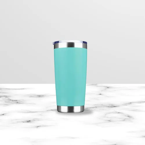 Vista 12 de Vaso de 20 onzas de acero inoxidable de doble pared al vacío, vaso de viaje, taza de café térmica con tapa (negro)