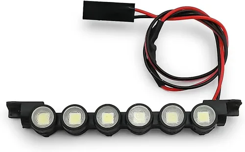 Vista 2 de 1:18th RC Car Roof Rack LED Light Bar para TRX4M Bronco 1/18 RC Crawler Car Upgrades Piezas