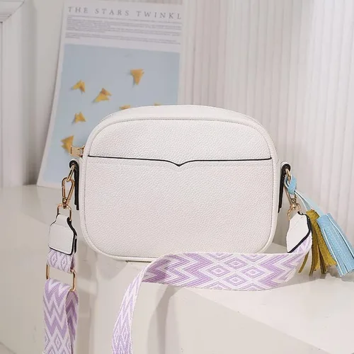 Vista 6 de Bolsos cruzados pequeños para mujer, con correa de guitarra, bolso cruzado de cuero