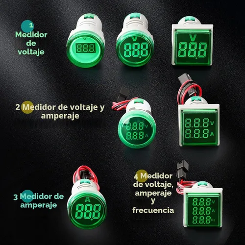Vista 7 de DROK - Juego de 3 medidores de corriente AC 100A, probador de corriente digital AC 0-100A con pantalla LED grande, adecuado para 110V 220V, panel