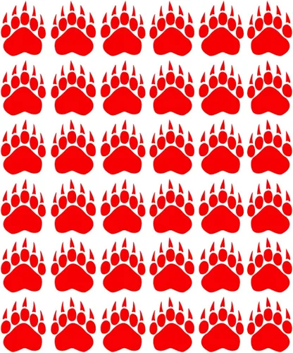 Vista 7 de VWAQ Calcomanías de suelo con estampado de huellas de oso, calcomanías de pared para despegar y pegar, 36 unidades (negro)
